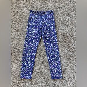 Old Navy Kids Leggings - Blue with Floral Pattern